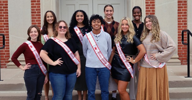 Front row l to r: Lucy Reid, Maggie deFreese, Kalani Smile, Langley Riha and Rivers Bergen. Back Row l to r: Victoria Mallory, Grace Dow, Sophia Lee and Victoria Harris. Pictured separately: Jaedyn Adler.