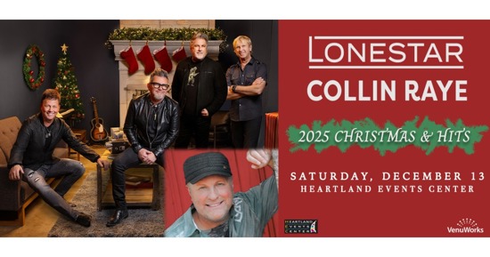 Lonestar: Christmas & Hits Tour w/ Special Guest Collin Raye Coming to the Heartland Events Center in December