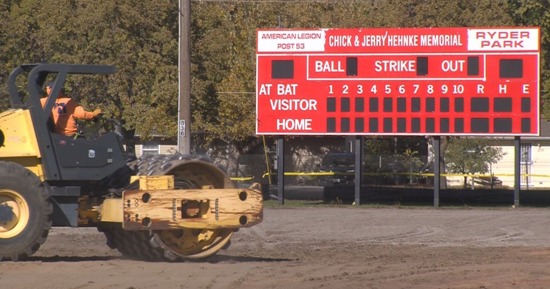 Ryder Park Baseball Field Renovations Well Underway