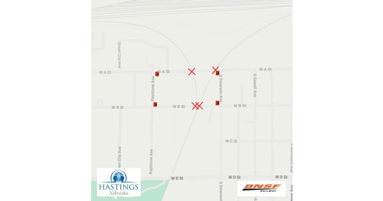 BNSF Closing Crossings in Hastings