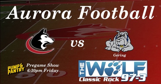 Aurora FB Hosts Gering for Homecoming