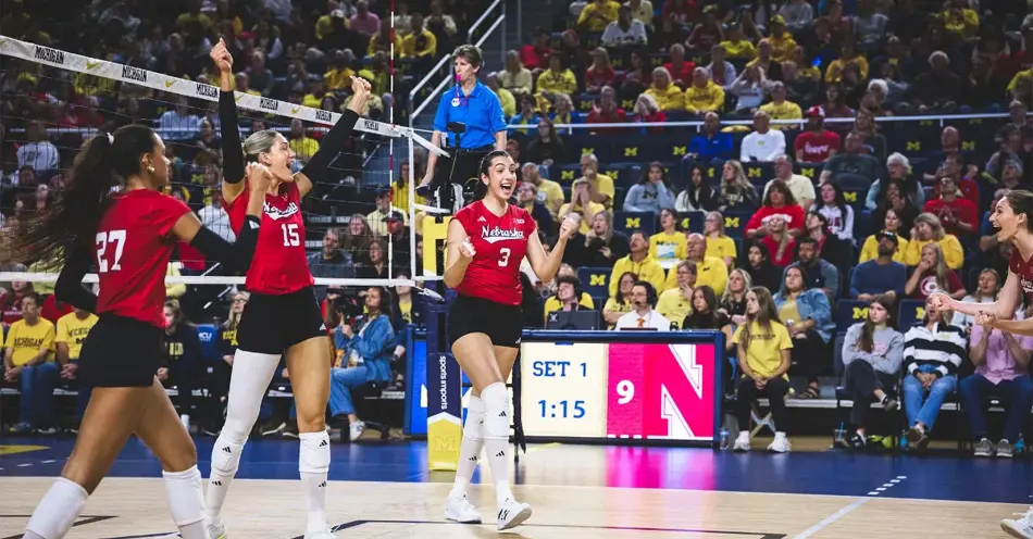 Well-Rounded Attack Pushes No. 1 Huskers Past Michigan